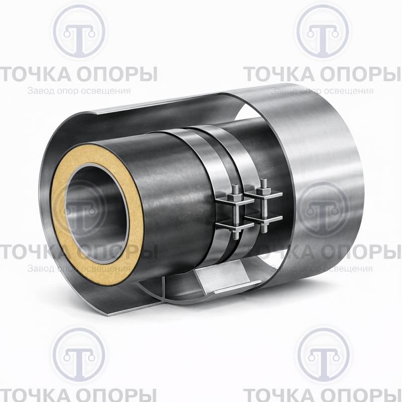 Скользящая опора для прокладки в футляре трубы ППУ Ду40/125/325